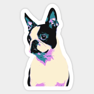 French Bulldog Retro Color Art Sticker